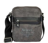 Avirex, Borsello Piccolo con Tracolla Regolabile in Canvas Spalmato con Parti in Ecopelle, Tracolla da Uomo, Collezione Pasadena, PSD05 (Dark Grey)