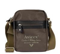 Avirex, Borsello Piccolo con Tracolla Regolabile in Canvas Spalmato con Parti in Ecopelle, Tracolla da Uomo, Collezione Dover, DVR10, Colore Mud Green