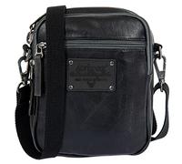 Avirex Borsello Uomo a Tracolla in Eco pelle, Borsa a tracolla Uomo impermeabile con Tasche a Zip in stile vintage, Collezione Buffalo BFL05 (Ink)
