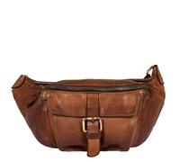 Avirex, Collezione Bell, Marsupio in Pelle da Uomo - Stile Vintage, Vera Pelle Tamponata a Mano, Tasche con Zip e Bottone - Cintura Regolabile per Massimo Comfort (Vintage Brown)