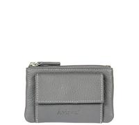 Avirex Linea Houston in Pelle. Astuccio Portachiavi. Portachiavi in Pelle Bovina. Dimensione chiuso: Cm. 10,0x7,0x1,5 (Grey)