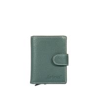 Avirex Linea Houston in Pelle. Porta Carte di Credito. Con Sistema per Estrazione Automatica di 5 Carte di Credito. Portafoglio in Pelle Bovina, con Protezione RFID. Compatto e funzionale (Green)
