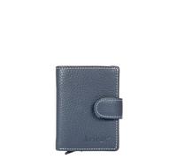 Avirex Linea Houston in Pelle. Porta Carte di Credito. Con Sistema per Estrazione Automatica di 5 Carte di Credito. Portafoglio in Pelle Bovina, con Protezione RFID. Compatto e funzionale (Navy)