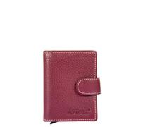 Avirex Linea Houston in Pelle. Porta Carte di Credito. Con Sistema per Estrazione Automatica di 5 Carte di Credito. Portafoglio in Pelle Bovina, con Protezione RFID. Compatto e Funzionale (Burgundy)