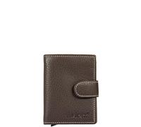 Avirex Linea Houston in Pelle. Porta Carte di Credito. Con Sistema per Estrazione Automatica di 5 Carte di Credito. Portafoglio in Pelle Bovina, con Protezione RFID. Compatto e Funzionale (Dark Brown)