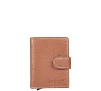 Avirex Linea Houston in Pelle. Porta Carte di Credito. Con Sistema per Estrazione Automatica di 5 Carte di Credito. Portafoglio in Pelle Bovina, con Protezione RFID. Compatto e Funzionale (Cognac)