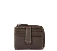 Avirex Linea Houston in Pelle. Porta Carte di Credito. Portafoglio in Pelle Bovina, con Protezione RFID. Compatto, Funzionale, Pratico. Dimensione chiuso: Cm. 11,5x9,0x2,0. (Dark Brown)