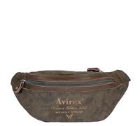 Avirex, Marsupio da Uomo in Canvas Spalmato con Dettagli in Ecopelle, Collezione Pasadena, PSD18 (Dark Green)