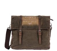 Avirex Collezione 140506, Messenger con Tracolla Regolabile in Canvas, Borsa Uomo, Colore Verde Kaki