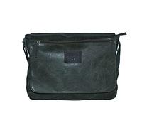 Avirex Messenger Uomo in Eco Pelle, Cartella porta PC a tracolla Uomo impermeabile, in stile Vintage, Collezione Buffalo BFL02 (Grigio)