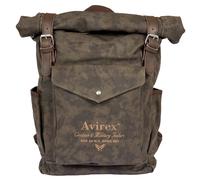 Avirex, Zaino Roll Top in Canvas Spalmato con Dettagli in Ecopelle con Spallacci Morbidi Regolabili, Collezione Pasadena, PSD17 (Dark Green)