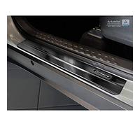 Avisa Listelli battitacco in Acciaio Inox Nero Compatibile con Toyota C-HR 2016- & RAV4 IV FL 2016-2018 - 'Exclusive' - 4-Pezzi