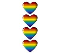 Avisa Pegatina AutoTattoo Cuore 3D Arcobaleno - 2,8x2,3cm