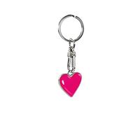 Avisa Portachiavi in Acciaio Inox - 'Cuore di Resina' Rosa