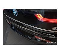 Avisa Protezione paraurti Posteriore in Acciaio Inox Nero Compatibile con BMW i3 (i01) Facelift 2017- 'Ribs'