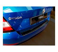 Avisa Protezione paraurti Posteriore in Acciaio Inox Nero Compatibile con Skoda Fabia III HB 5-Porte Facelift 2018- 'Ribs'