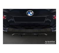 Avisa Protezione paraurti Posteriore in Acciaio Inox Nero Opaco Compatibile con BMW 3 Serie Touring (G21) Facelift 2022- con Pacchetto M 'Ribs'