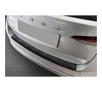 Avisa Protezione paraurti Posteriore in Acciaio Inox Nero Opaco Compatibile con Skoda Octavia Combi (NX5) incl. RS 2020- 'Ribs'