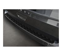 Avisa Protezione paraurti Posteriore in Alluminio Nero Opaco Compatibile con Volkswagen Caddy V 2020- 'Riffled Plate'