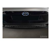 Avisa Protezione paraurti Posteriore Inox Nero Riflettente Compatibile con Toyota RAV4 V 2018- 'Ribs'