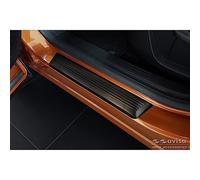 Avisa Protezioni battitacco in acciaio inox nero compatibili con Renault Captur II 2020- e Mitsubishi ASX II 2023- 'Lines' - 4 pezzi