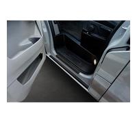 Avisa Protezioni battitacco inferiore in alluminio compatibili con Ford Transit Custom (V710) e Tourneo Custom (V710) 2023- 'Riffled Plate' - 2 pezzi - Nero