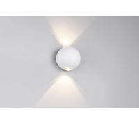 AVISIO APPLIQUE DA ESTERNO LED 4W 500lm, 3000K SFERA BI-EMISSIONE BIANCA IP54 D.10,5CM