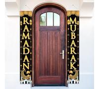 Aviski Ramadan Mubarak 2024 Decorazioni - Segnali per portico, striscione per porta d'ingresso Ramadan Kareem, blu, 180,3 x 30,5 cm