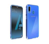 Cover Samsung Galaxy A40 Silicone Morbida/Pellicola Vetro Temp. 9H Trasparente