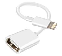 Avizar Adattatore OTG da USB a Lightning compatto portatile 10 cm, Bianco