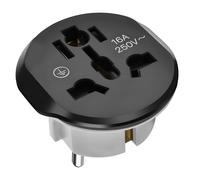 Avizar, Adattatore universale da viaggio UE a UK / AU / USA / CN compatto, Nero