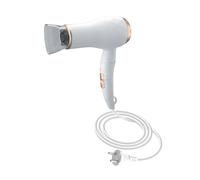 Avizar, Asciugacapelli a filo 850W Leggero Aria Calda e Aria Fredda, Bianco