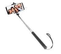 Avizar, Asta per Selfie Orientabile a Filo con Presa Jack 3.5mm, Nero