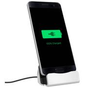 Avizar, Base di ricarica Smartphone Ricarica e Sincro Micro USB, Argento