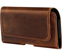 Avizar Custodia da cintura universale Royal in pelle – Taglia M, chiusura magnetica, Marrone