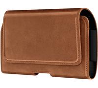 Avizar Custodia cintura universale Pelle Royal Taglia L Chiusura magnetica Marrone chiaro
