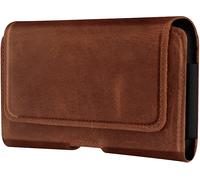 Avizar Custodia a cintura universale taglia XL pelle Royal chiusura magnetica Marrone chiaro
