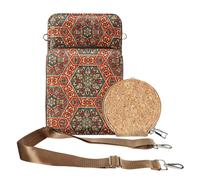 Avizar, Borsello sughero, collezione CorkArt tre chiusure a zip, Multicolore