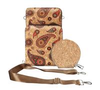 Avizar, Borsello sughero, collezione EcoCork tre chiusure a zip, Multicolore