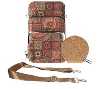 Avizar, Borsello sughero, collezione MandalaVibe chiusure a zip e a scatto