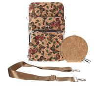 Avizar, Borsello sughero, collezione NaturePrint chiusure a zip e a scatto