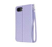 AVIZAR CARBON-WALLET CUSTODIA A LIBRO per Apple iPhone 16e, Lavanda