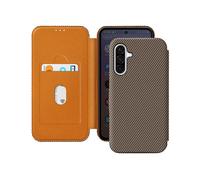 AVIZAR Carbonx RFID CUSTODIA A LIBRO per Samsung Galaxy A56, Marrone