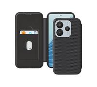 AVIZAR Carbonx RFID CUSTODIA A LIBRO per Xiaomi Poco M7 Pro, Nero