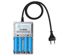 Avizar, Caricabatterie digitale AA e AAA a 4 canali Presa 220V AC 150mA, Grigio