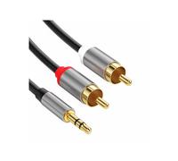 Avizar, Cavo jack audio da 3,5 mm a 2 RCA a doppia schermatura da 3 m, Nero
