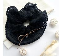 Avizar, Cavolo Classico per Capelli in Maglia Morbida Minimalista Nero, Nero