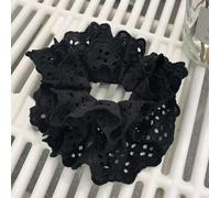 Avizar, Cavolo Classico per Capelli in Tessuto Ricamato Vintage Nero, Nero