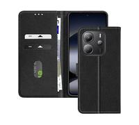 AVIZAR CHERSTERFIELD CUSTODIA A LIBRO per Xiaomi Redmi Note 14 4G, Nero