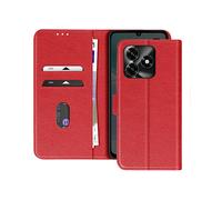AVIZAR Chesterfield CUSTODIA A LIBRO per Honor X5c Plus 4G, Rosso